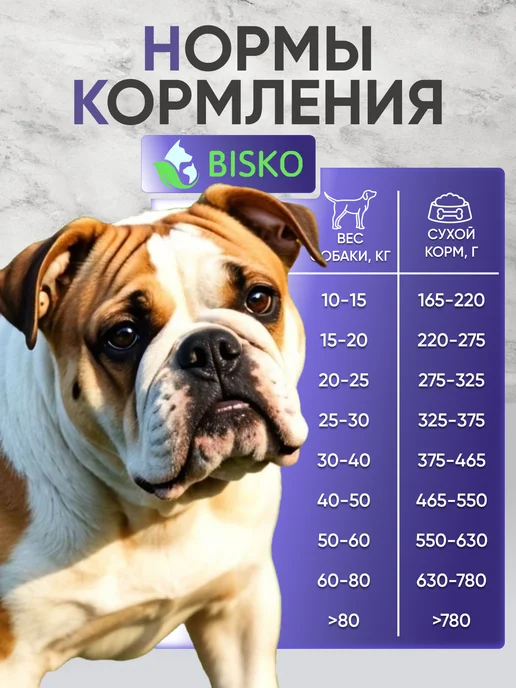 Сухой корм Bisko Lite для собак, пожилые, 15 кг, фото 5