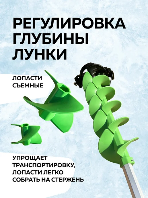 Шнек для ледобура 150 мм пластиковый, вариант, фото 2
