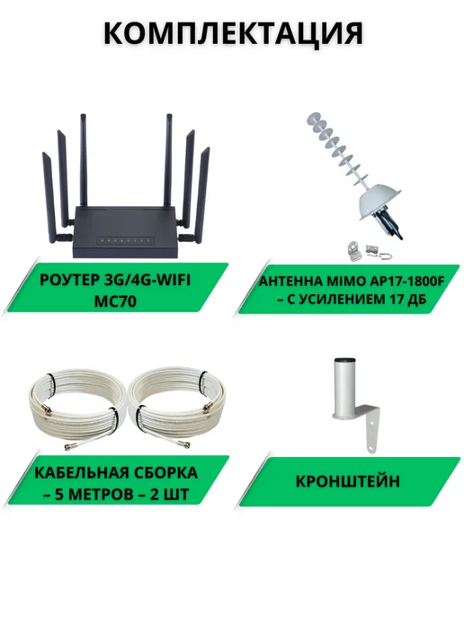 Усилитель интернет сигнала Wi-Fi роутер с 4G антенной Пушка Yagi MIMO AP17-1800F, 4 г, фото 2