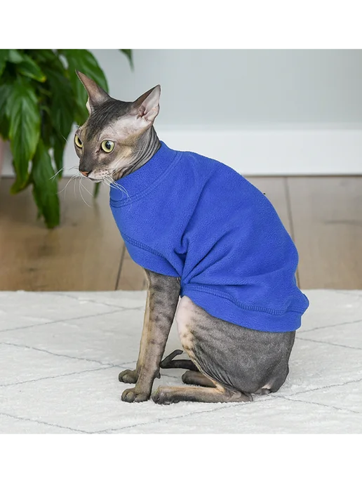 PetShop Жилет для кошек "Ньёрд", синий, размер L Tappi, синий, фото 3