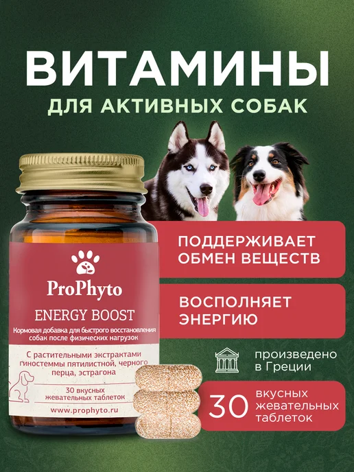 ProPhyto Витамины для активных собак Энерджи Буст, 30 таблеток, 30