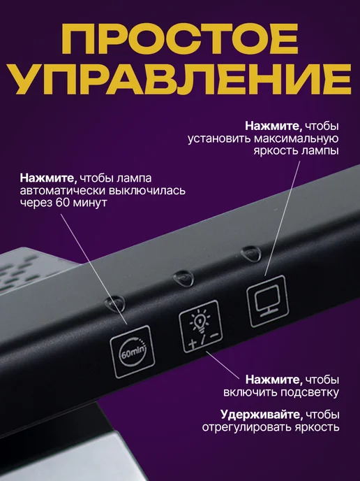 idealim electro Лампа подсветка для монитора компьютера прямая, вариант, фото 5