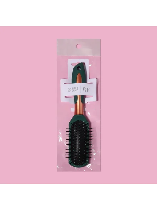 LUCKY HAIR Расчёска массажная, прорезиненная ручка, 5 × 24 см, 5x24 см, фото 3