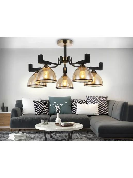 AMBRELLA LIGHT Люстра потолочная подвесная Светильник в гостиную Е27, черный, фото 6