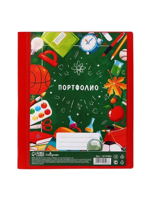 Calligrata Папка-портфолио А4, "Переменка", пластиковая, на, вариант, фото 3