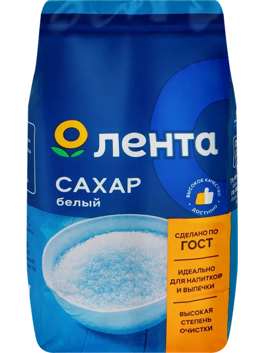 лента Сахар белый, ГОСТ, 1кг, 6шт, 1 кг, 6 шт