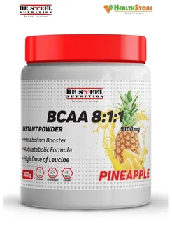 Be Steel Nutrition BCAA 8 1 1 300г (ананас) аминокислоты БЦАА порошок