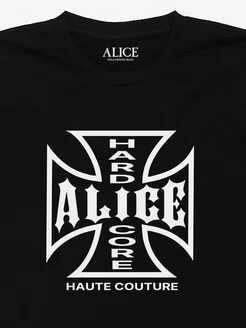 Футболка Alice Hollywood Hard Core cross y2k vintage Double Tap