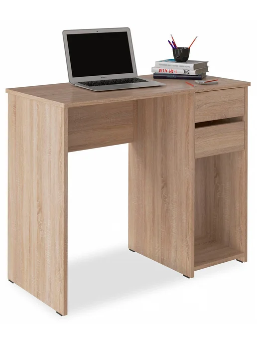 Hesby Стол письменный компактный Study Station для работы и учебы, бежевый