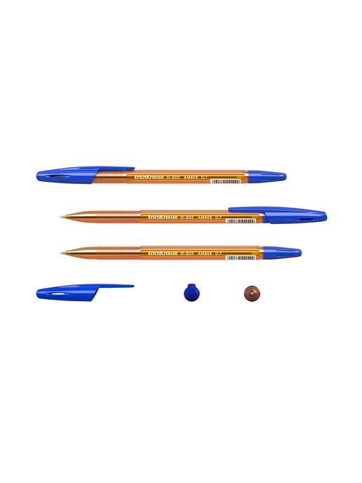 ERICH KRAUSE Ручка Еrich Krause R-301 orange, синие, 2 блистера по 4 шт, 20 шт, шариковая, фото 2