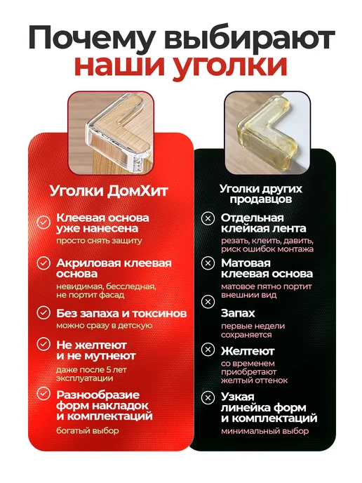 ДомХит Защита углов дети силиконовые уголки на мебель накладки, белый, фото 3