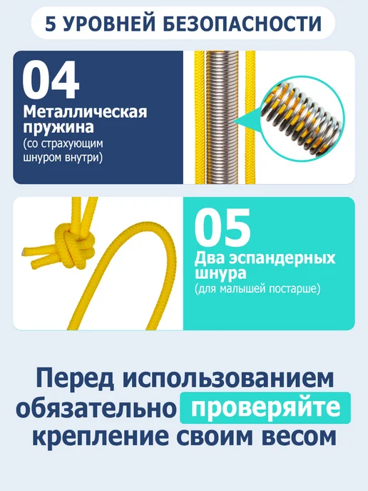 Спортбэби Прыгунки VIP без крепления 3в1. Подвесная качель детская, синий, фото 5