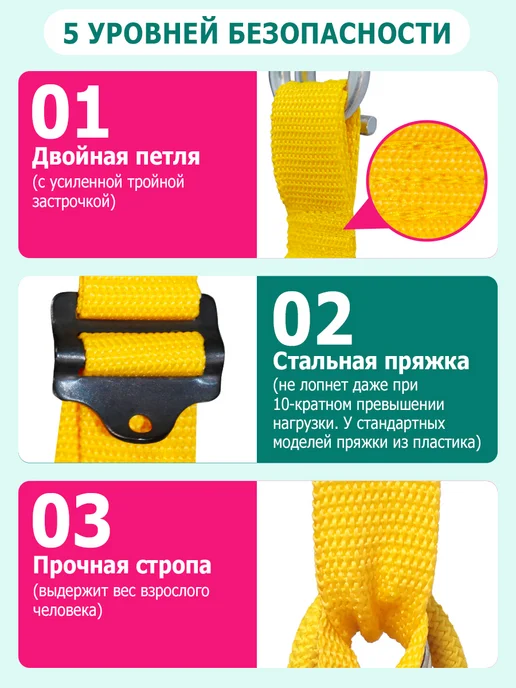 Спортбэби Прыгунки VIP без крепления 3в1. Подвесная качель детская, голубой, фото 4