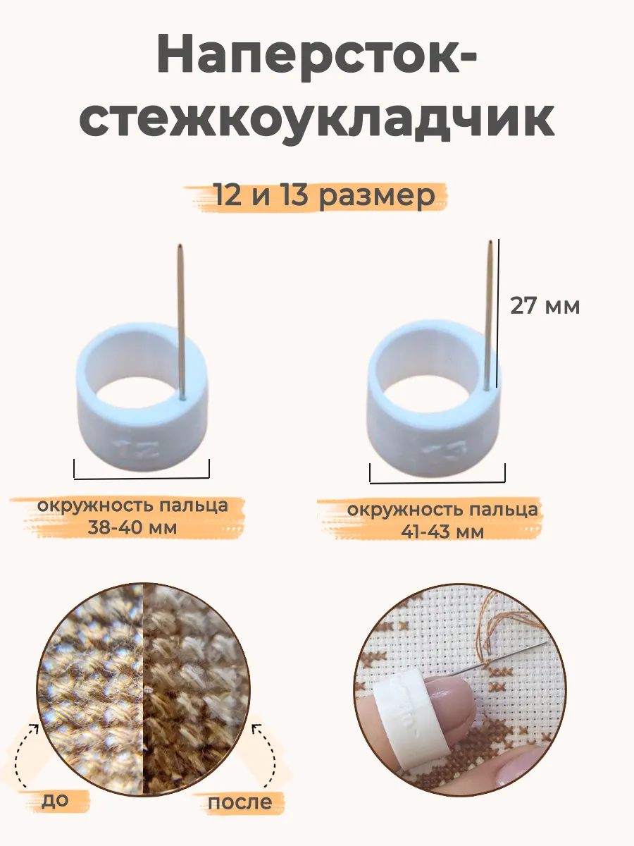 Наперсток-стежкоукладчик для вышивания