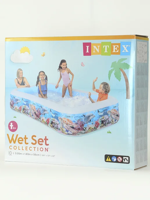 Intex Бассейн надувной детский 86 см, 305x183x56 см, фото 5