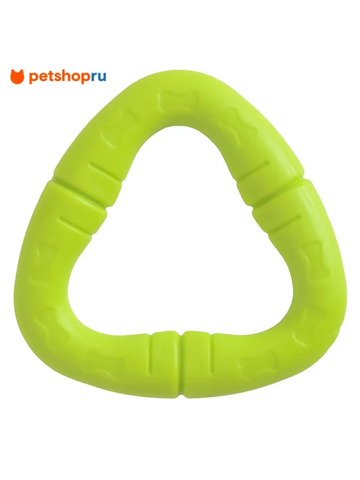 PetShop Игрушка для собак треугольник из термопластичной 11см Tappi, зеленый, фото 2
