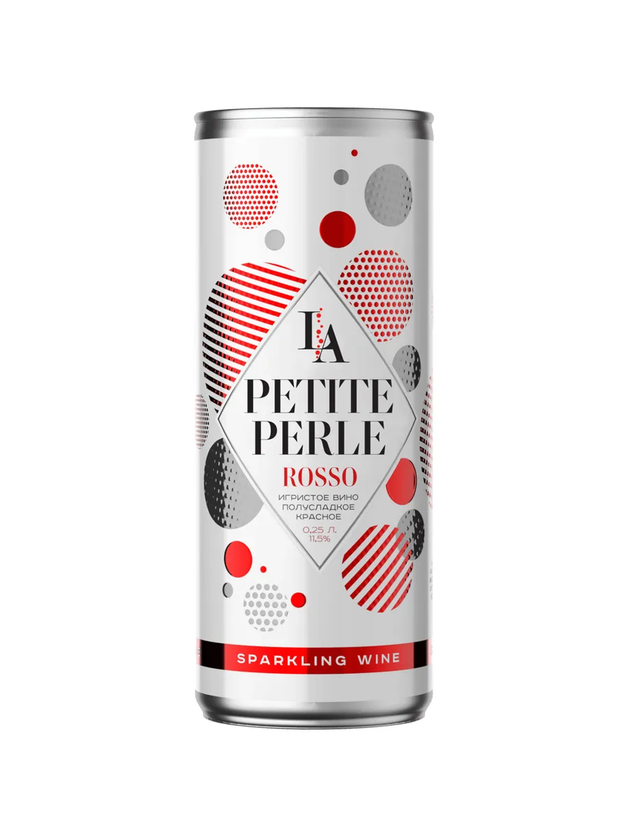 Вино игристое La Petite Perle Rosso красное полусладк. 0,25л