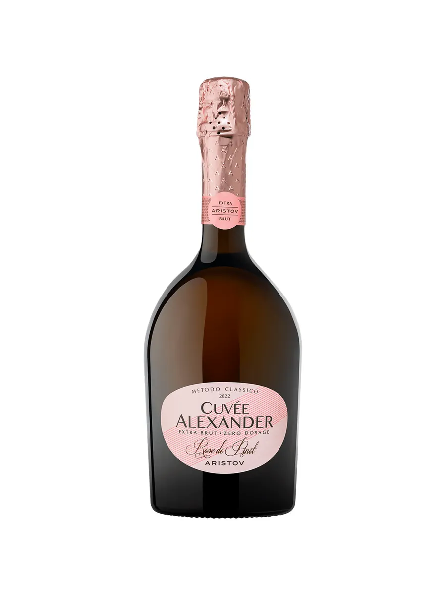 Вино игристое Aristov Cuvee Alexander Rose de Pinot Экстбрют