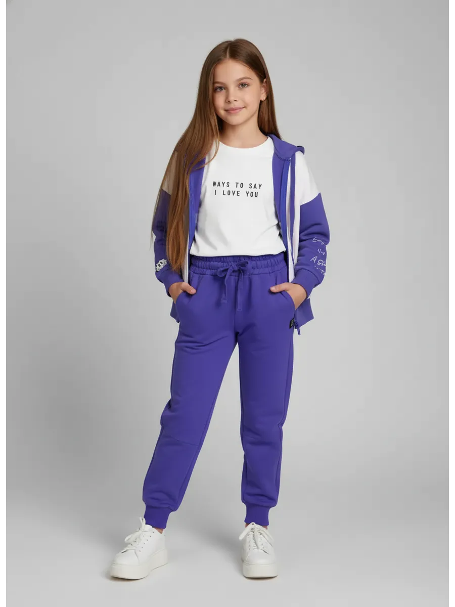 Худи + лонгслив + брюки, Violet Storm 18-3944