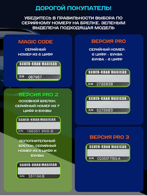 AAA09 Брелок пульт сигнализации Scher Khan Magicar 7 PRO2, вариант, фото 3