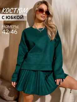 Костюм женский с короткой юбкой вечерний офис школа DarkStory 303961740 купить за 3 927 ₽ в интернет-магазине Wildberries