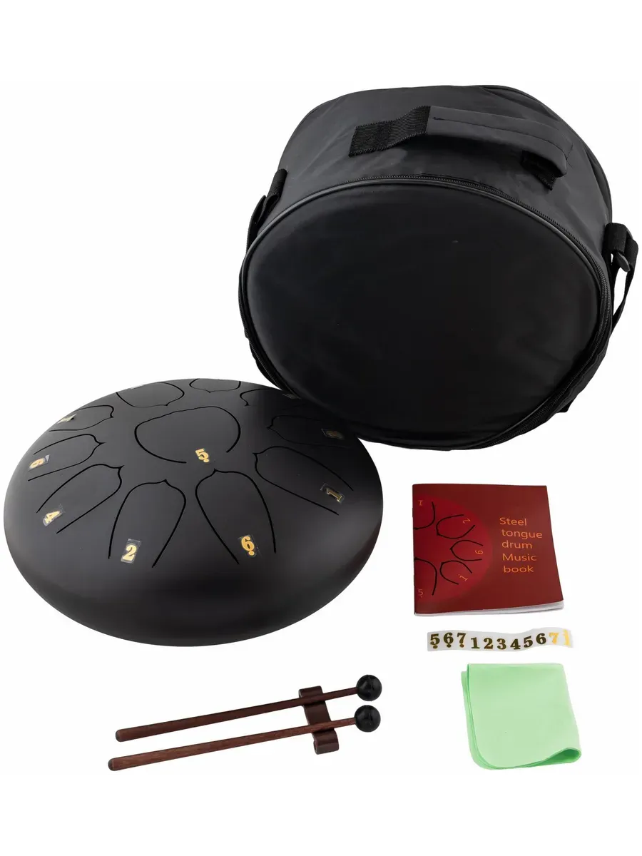 Глюкофон DF1107 BLACK Барабан язычковый, 11 нот