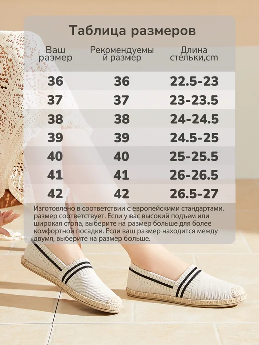 Terdanu Эспадрильи текстильные мягкие дышащие слипоны балетки, бежевый, фото 5