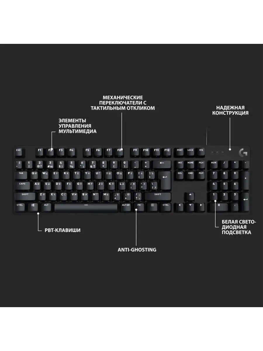 Клавиатура G413 SE механическая черный LOGITECH 304359418 купить за 15 642 ₽ в интернет‑магазине Wildberries