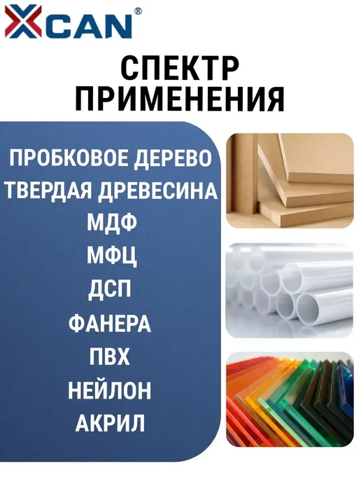 XCAN Фреза прямая двухзаходная, 3,175x1,5x12 мм, 3.175x1.5x12 мм, фото 3