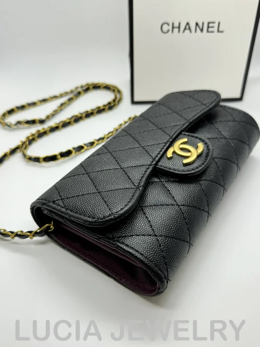 LUCIA JEWELRY Сумка клатч в стиле CHANEL, черный, фото 2