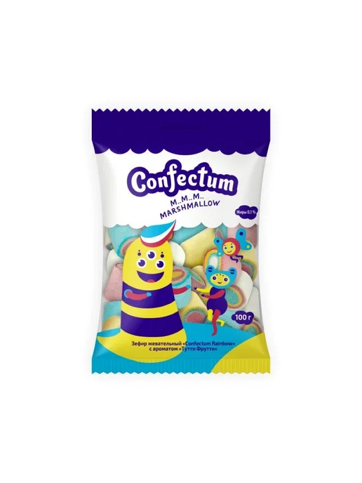 Confectum Маршмеллоу с ароматом тутти-фрутти 100гр, 100 г