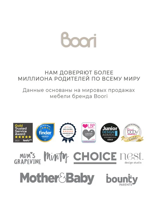 Boori Детский шкаф для одежды Tidy деревянный с ящиками, голубой, фото 8