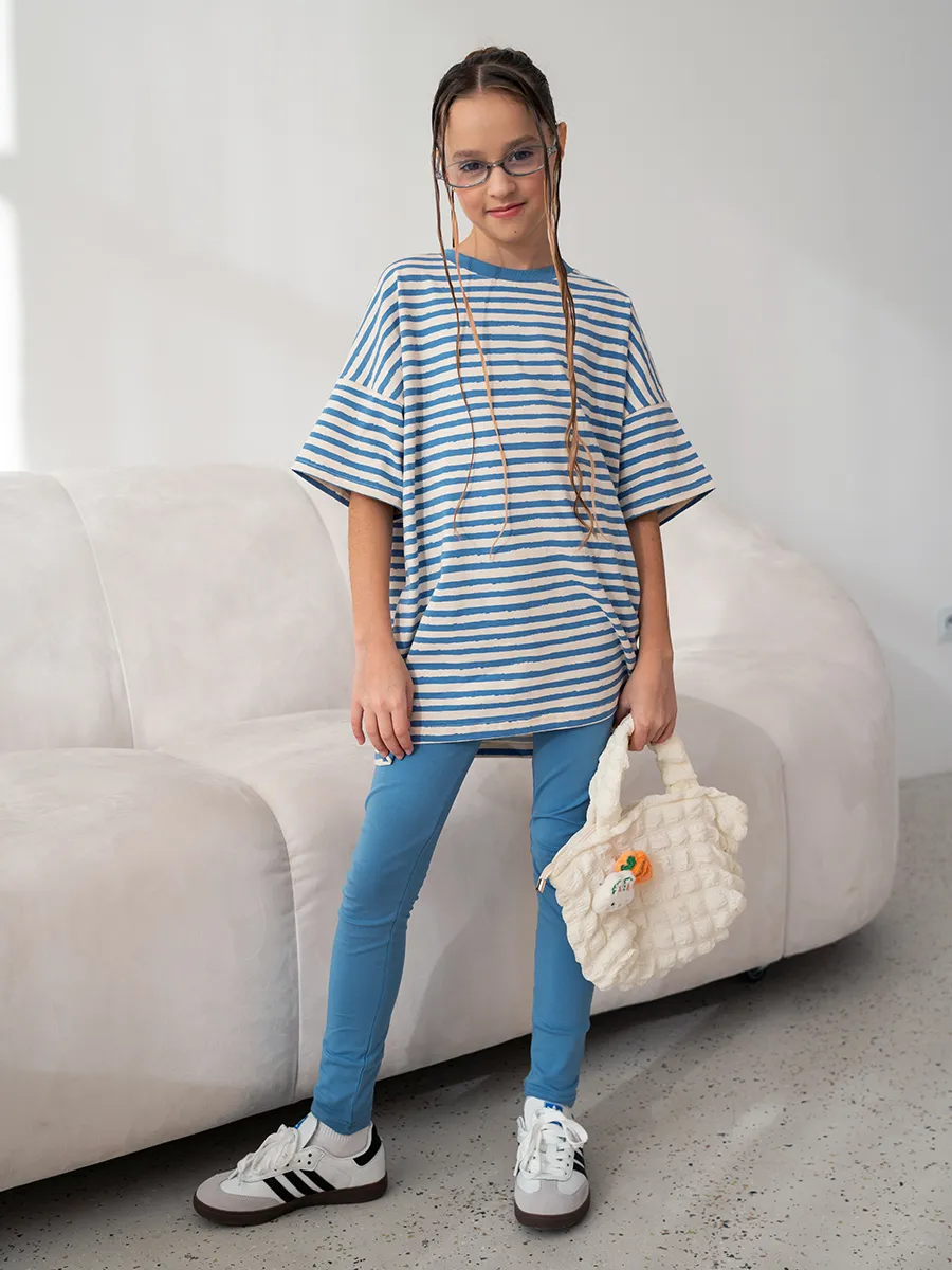 Футболка + леггинсы, Blue Shadow 17-4020