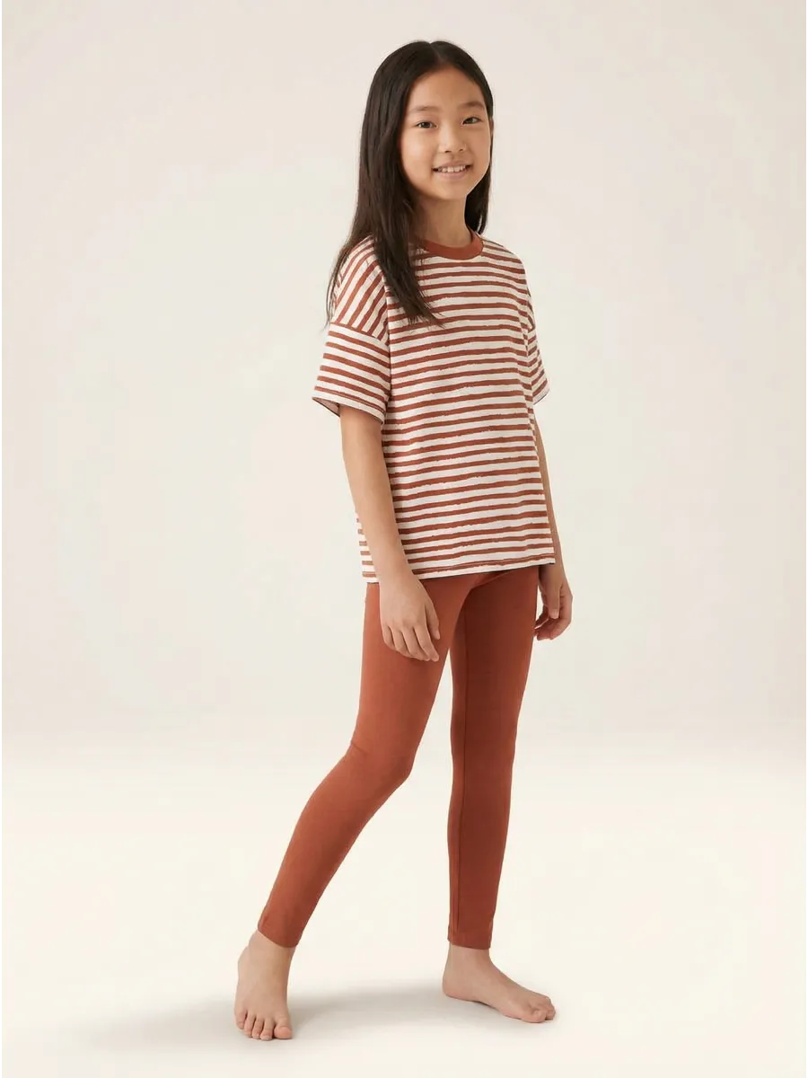 Футболка + леггинсы, Baked Clay 18-1441