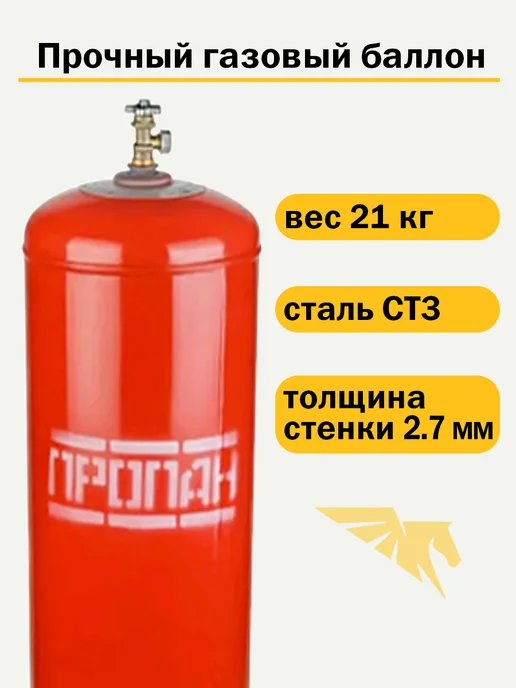 Novogas Баллон пропановый бытовой 50л с вентилем ВБ-2 НЗГА, 50 л, фото 5