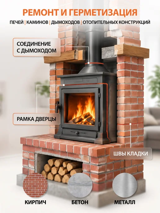 Ultima. Герметик силикатный для печей и каминов SILA PRO Max, черный, фото 2