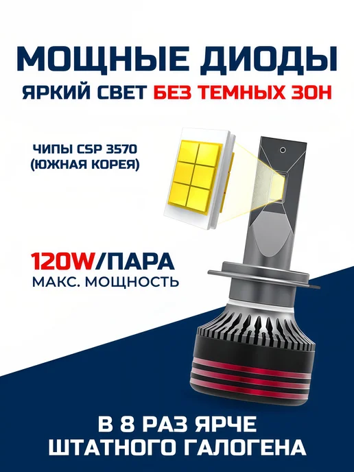 ALISTARM Светодиодные лед лампы H7 LED, вариант, фото 2