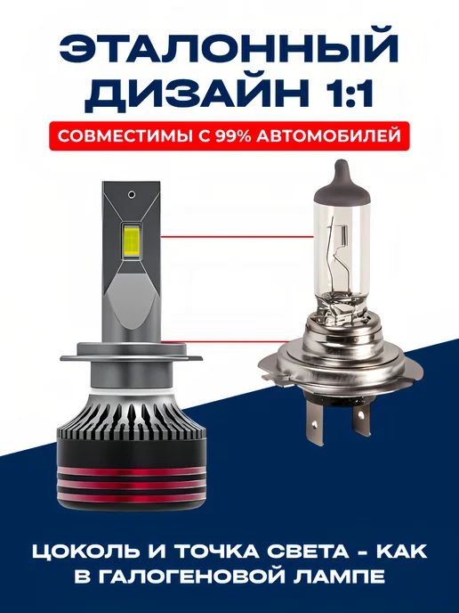 ALISTARM Светодиодные лед лампы H7 LED, вариант, фото 5