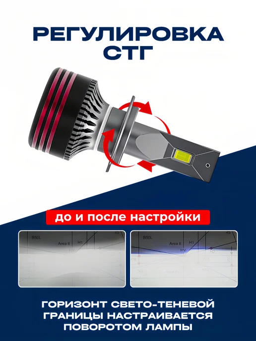 ALISTARM Светодиодные лед лампы H7 LED, вариант, фото 7