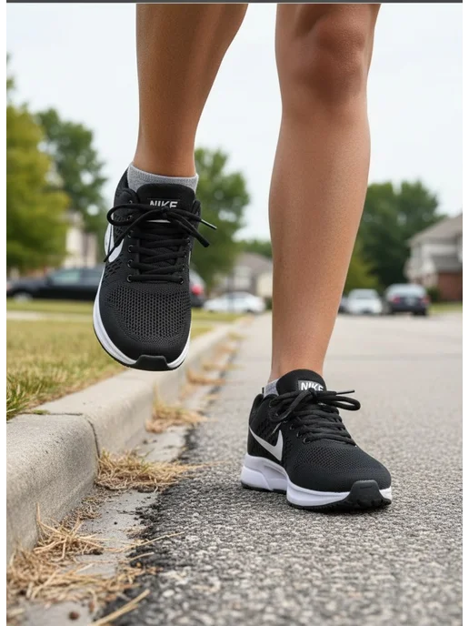 AbuShop Кроссовки летние спортивные для бега и фитнеса, черный, фото 5