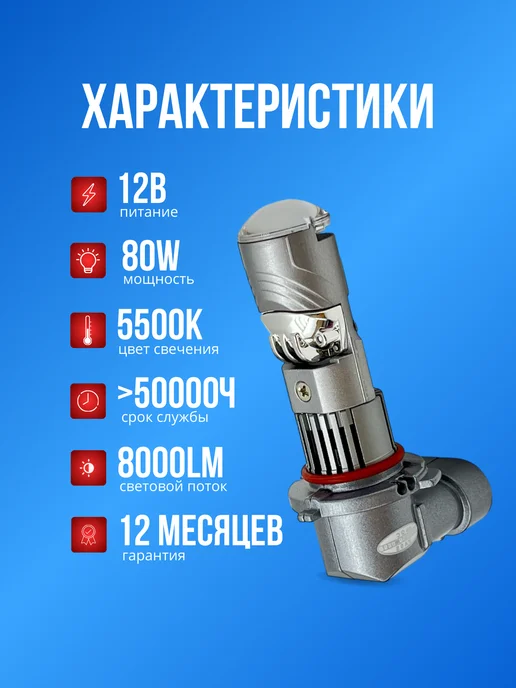 ALISTARM Светодиодные мини линзы A80Q HB3 HB4 LED, вариант, фото 3