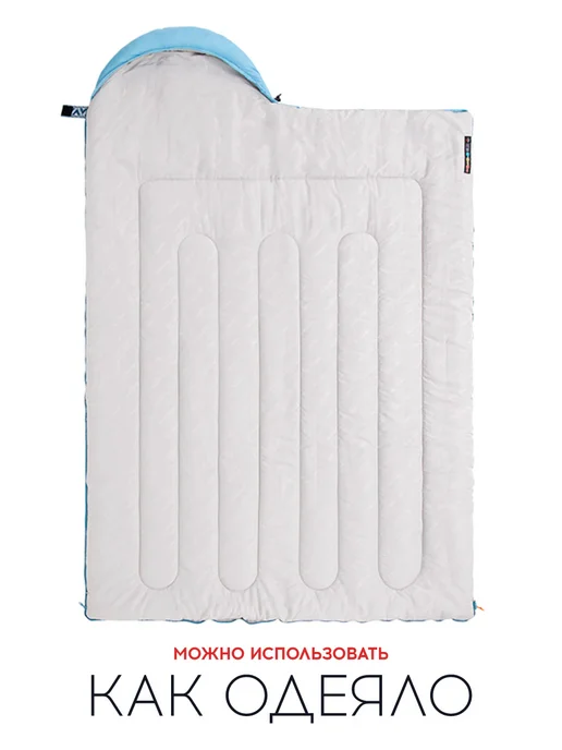 Naturehike Спальный мешок туристический (190+30)х75 см ТК +9C, голубой, фото 6
