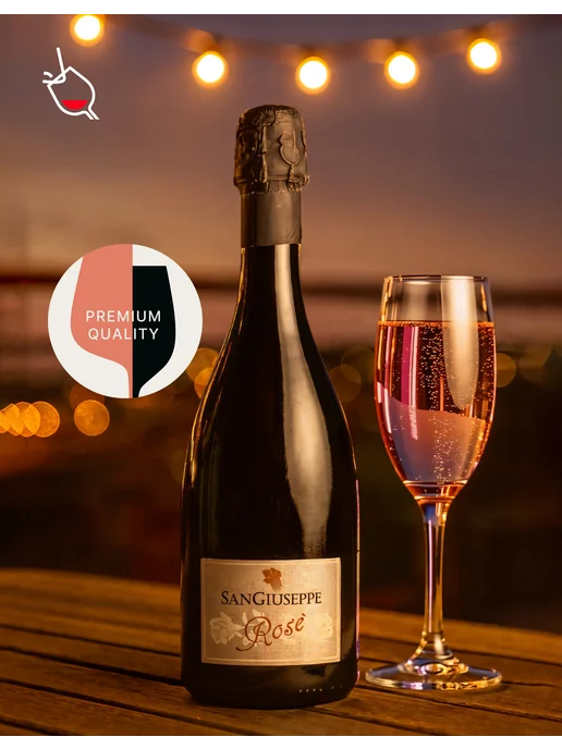 San Giuseppe Вино игристое розовое брют Rose, розовый, фото 5