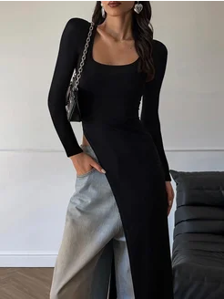 Лонгслив удлиненный с разрезом ESMA STYLE 304564057 купить за 2 215 ₽ в интернет-магазине Wildberries - Трендовые лонги 2025