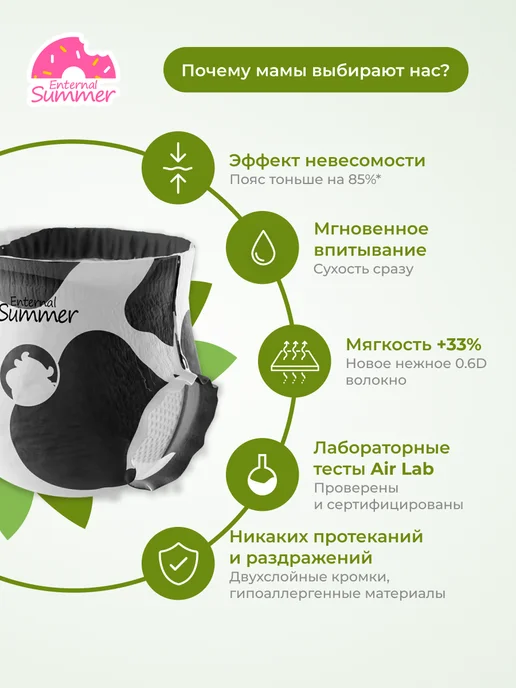 Enternal Summer Подгузники-трусики Fashion Gala 4 L (9-14 кг) 32 шт, 4 л, 914 кг, фото 3