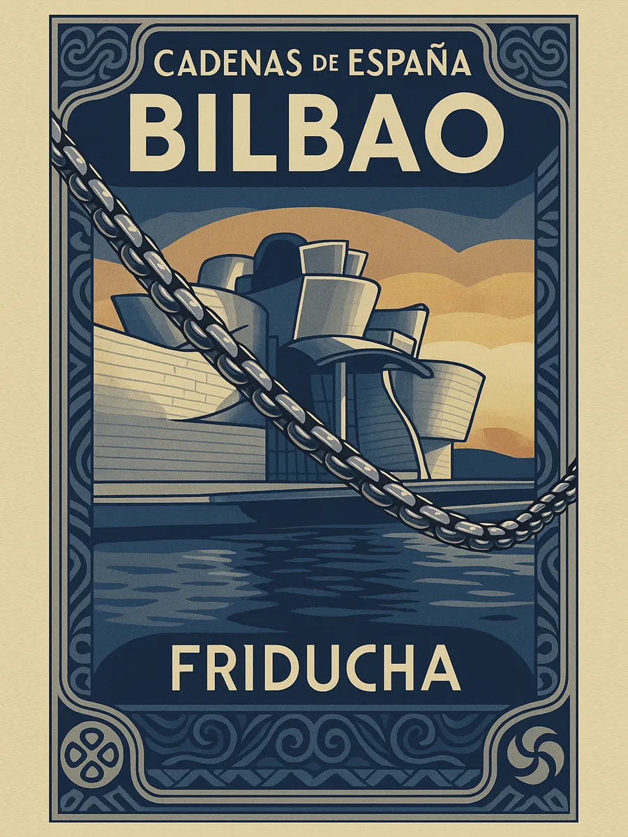 Цепочка BILBAO, якорное плетение, родий