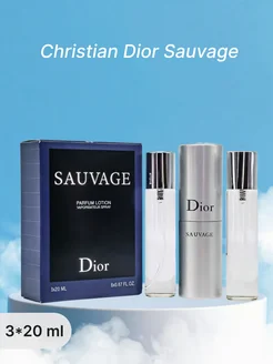 Набор духов 3 шт Christian Dior Sauvage Диор 60 мл 304624435 купить за 850 ₽ в интернет-магазине Wildberries