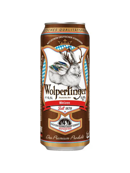 Wolpertinger Пиво Naturtrubes Hefeweissbier светлое 0,5л ж б, 500 мл