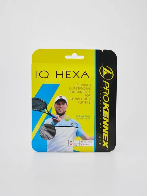 ProKennex Струна для ракетки IQ POLY XT 16L-200M Silve-1.28mm, серый, фото 4