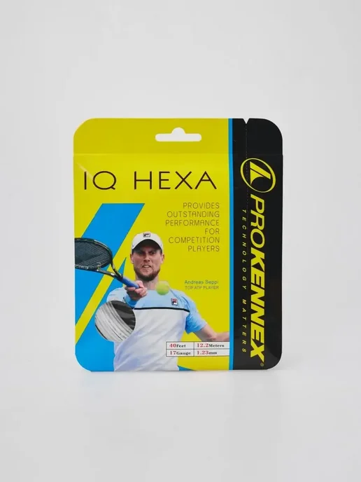 ProKennex Струна для ракетки IQ HEXA 16-200M White-1.28mm, белый, фото 4